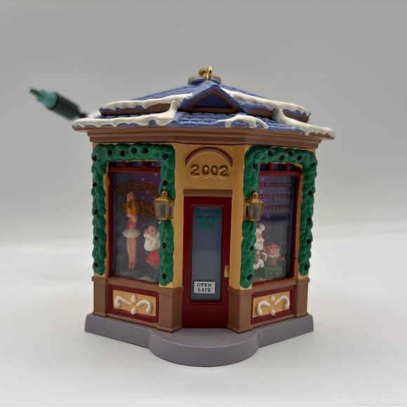 Hallmark Keepsake Ornament Dated 2002 Village Toy Shop Handcrafted - Picture 1 of 12